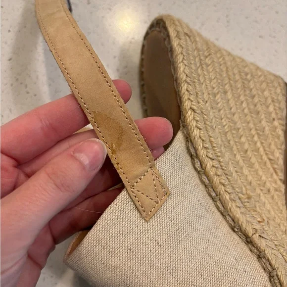 Toms Monica Canvas and Hemp Espadrilles /Wedge Sandals - Picture 6 of 10